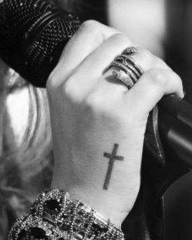 cross tattoos for women on hand