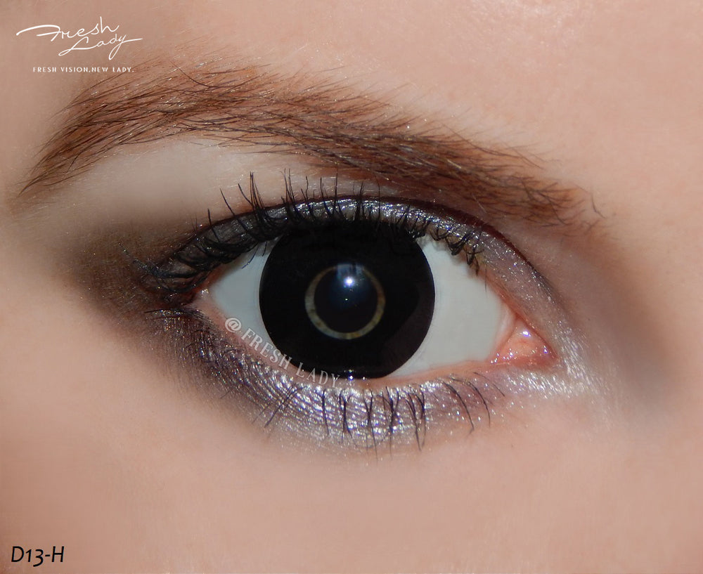 Black Block Coloured Contact Lenses