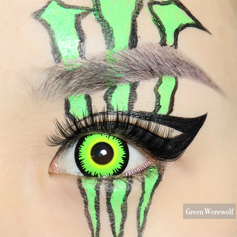 Green Werewolf Coloured Contact Lenses