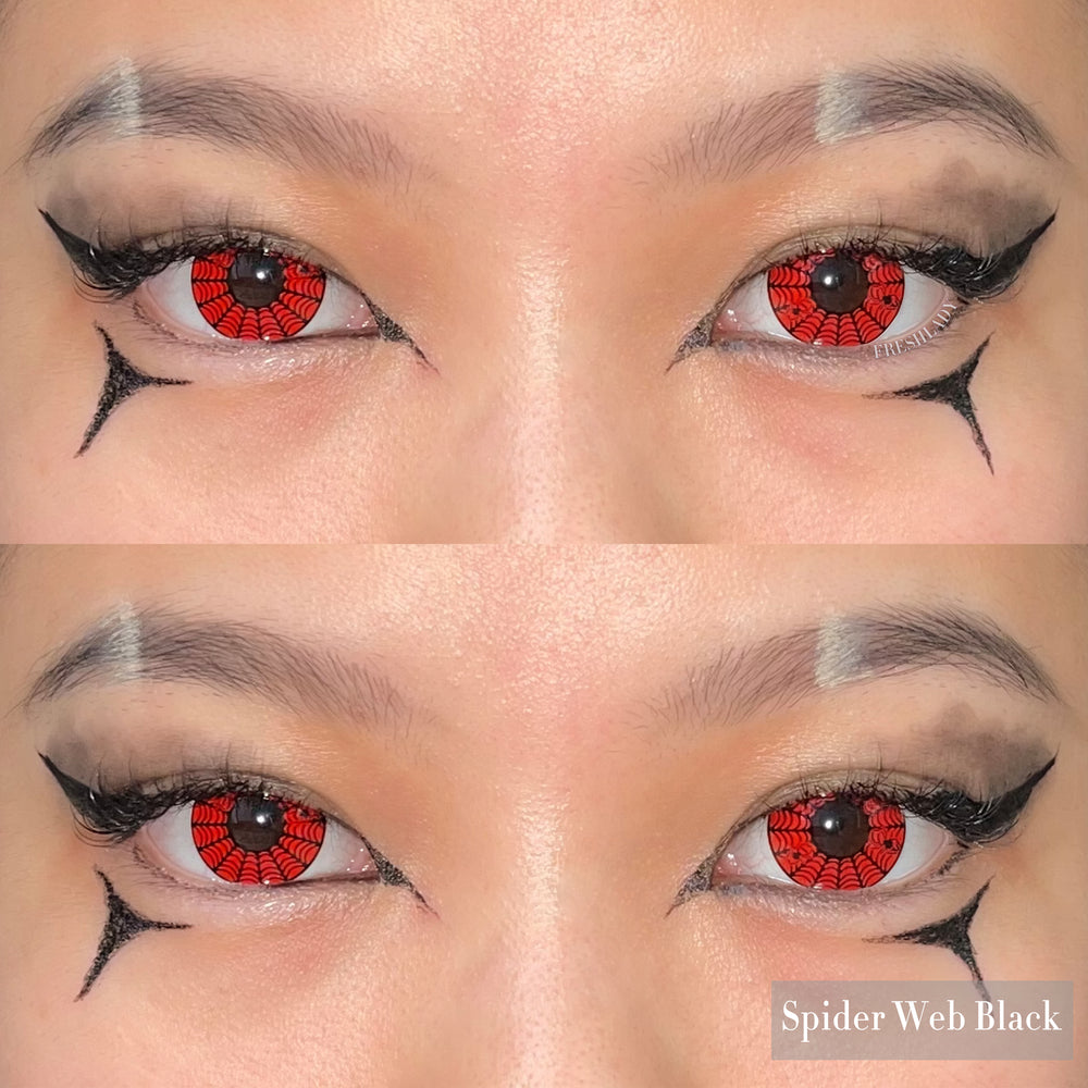 Spider Web Black Coloured Contact Lenses