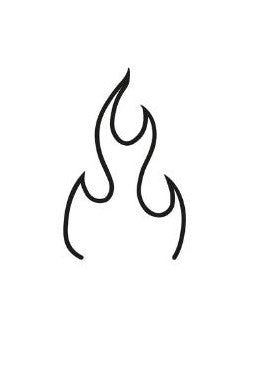 Semi-Permanent Tattoo - Small Flame