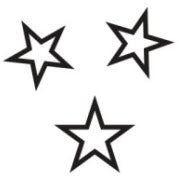 Semi-Permanent Tattoo - Tri Stars