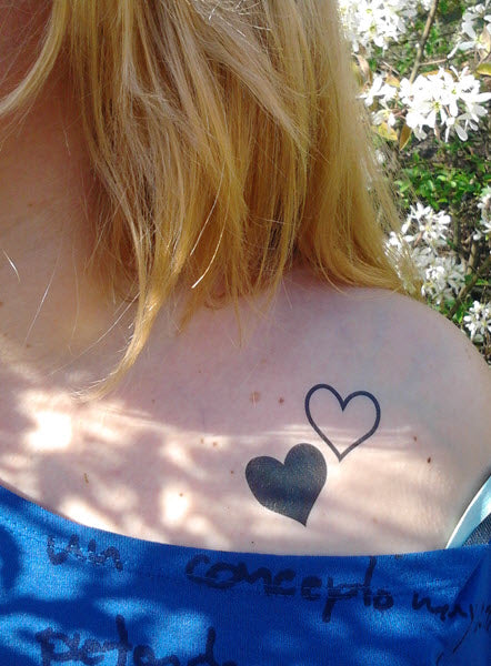 heart tattoos on neck