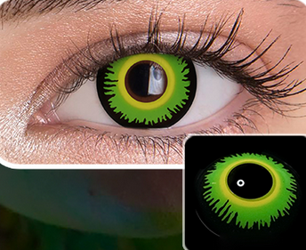 green wolf eye contacts