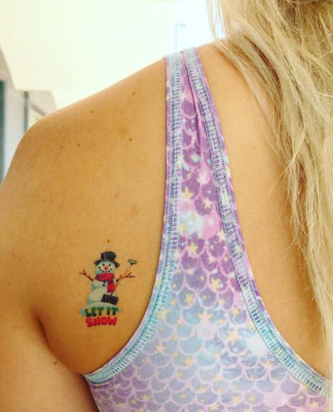 Little Tattoos — Snow globe tattoo on the left inner forearm....
