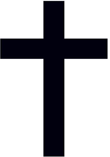 plain black cross tattoo
