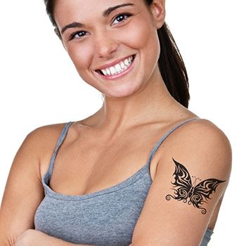 Tribal Black butterfly tattoo