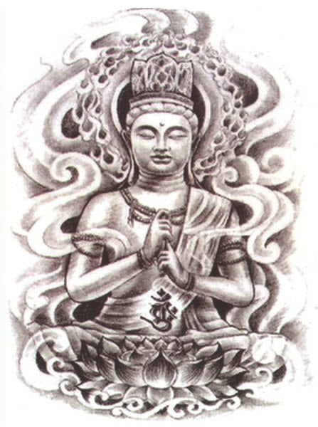 Buddhism Religion Symbol Belief Illustration, Buddhist Tattoo, monochrome,  symmetry png | PNGEgg