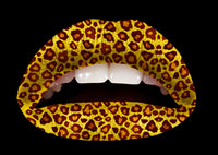 Cheetah Violent Lips (3 Lippen Tattoo Sätze)