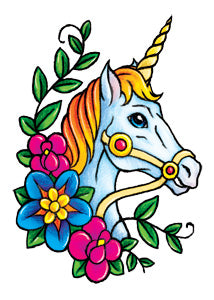 traditional unicorn tattoo