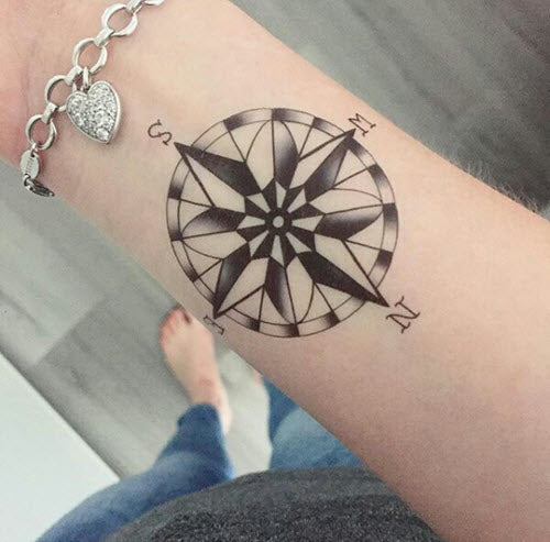 Compass tattoo by Thomas Acid | Photo 26925
