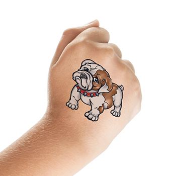 Microrealistic french bulldog portrait tattoo on the