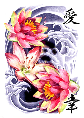 Fineline Abstract Flower Tattoo Design – Tattoos Wizard Designs
