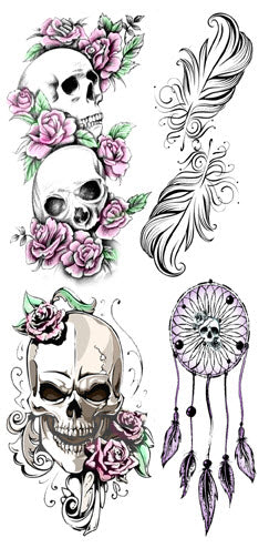 30 Stunning Skull Tattoos for Women 2023