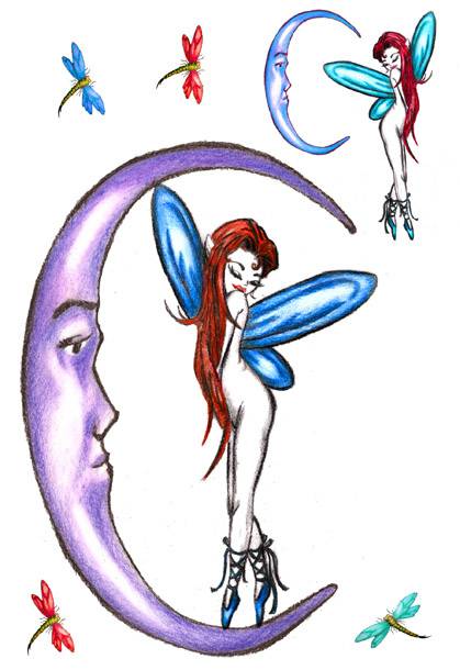 fairy tattoo moon steli | fairy with Celtic moon tattoo stel… | Flickr