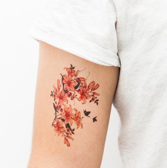 Harsh Tattoos  Coloured Flower tattoo with birds 9691075458     colouredtattoo smalltattoo birdstattoo art artist harshtattoo  harshtattoos  Facebook