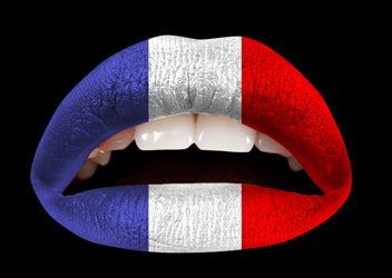 French Flag Violent Lips (3 Conjuntos Del Tatuaje Del Labio)