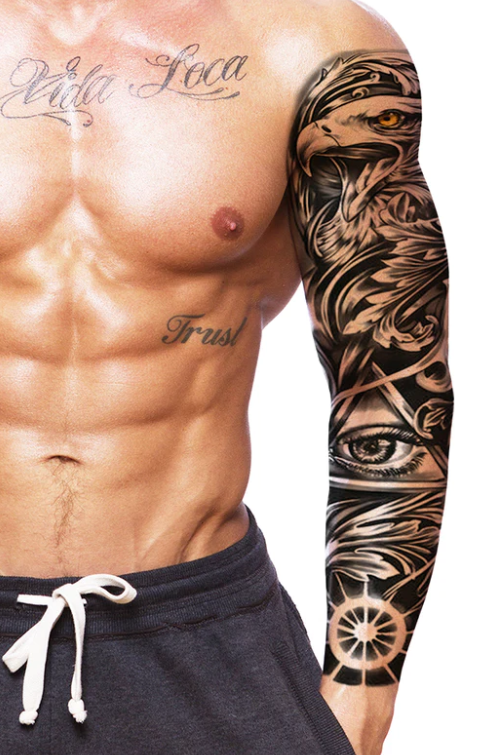 Waterproof Full Temporary Tattoo Sticker Large Arm Sleeve - Temu