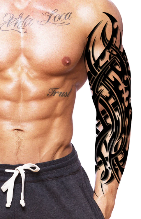 arm tattoos for men half sleeves tribal