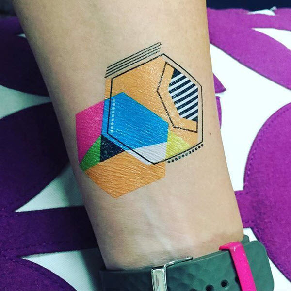 Square Cube Temporary Tattoo - Etsy