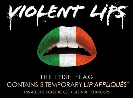 Irish Flag Violent Lips (3 Lippen Tattoo Sätze)