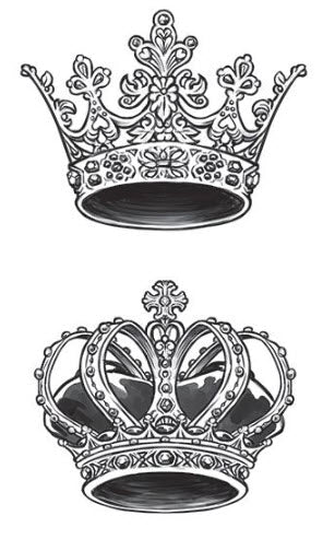 Simply Inked King  Queen Crown Temporary Tattoo