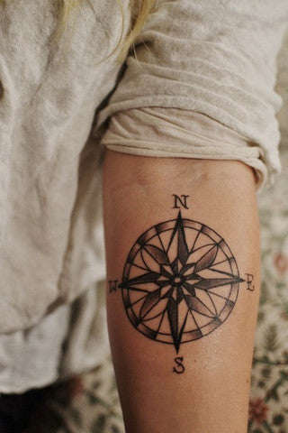 Tattoo uploaded by John • World Map & Compass (Right Side) • Tattoodo
