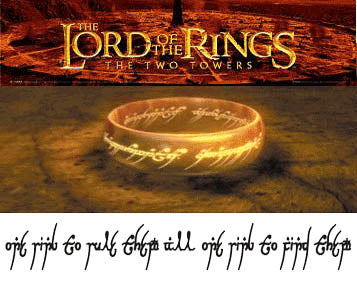 lord of the rings ring inscription