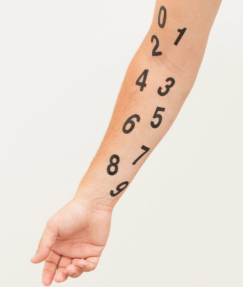 Number Tattoos | Temporary Tattoos - minink
