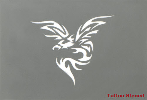 Stencil Tattoo Maya 002 Bird