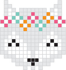 Tatuagem Pixel Raposa Cinzenta