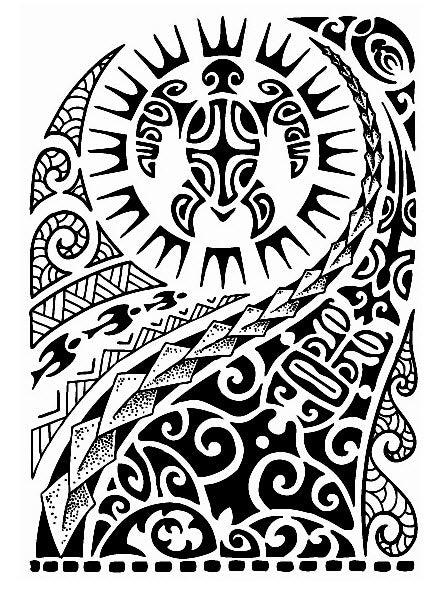 Tribal tattoo for aboriginal turtle shape Vector Image