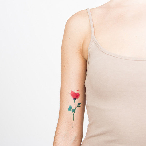 glaryyears 10 Sheets Watercolor Rose Temporary Tattoos for Women, Henna  Flower Fake Tattoo Stickers Realistic on Arm Shoulder Wrist Body Art Large  Size - Walmart.com