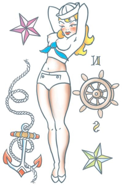 anchor pin up tattoos