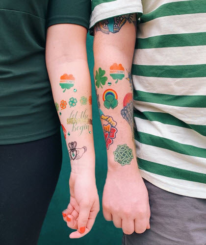 Tatuagem de Pulseira Trevo de Quatro Folhas