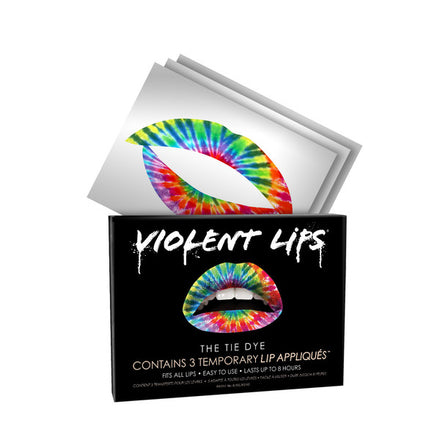 Tie Dye Violent Lips (3 Conjuntos de Tatuagens Labiais)