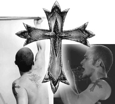 celtic cross tattoo back