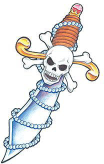 traditional pirate skull tattoos