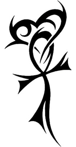 Premium Vector  Love symbol logo tribal tattoo design stencil vector  illustration