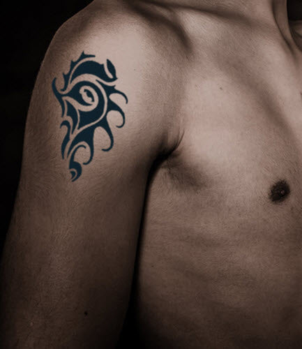 Large Chest Tattoo For Men Black Red Gothic Thorn Letter Word Waterproof  Temporary Tatoo Sticker Waist Art Women Fake Tattoos | Rick Rock Tattoo