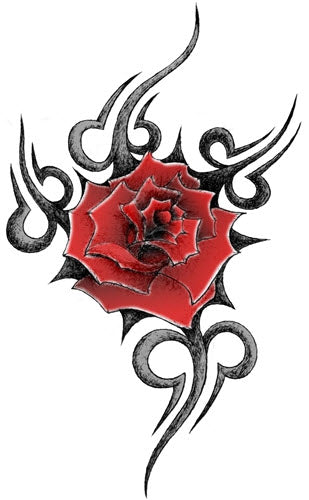 tribal rose tattoos
