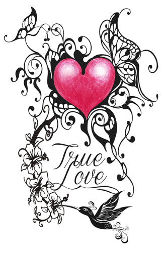 true love heart drawings
