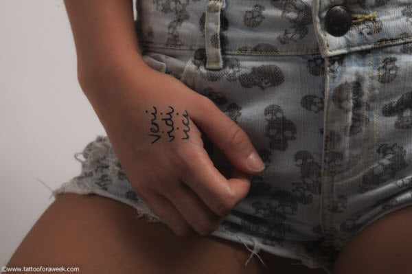 Veni Vidi Vici Latin Temporary Tattoo – Conscious Ink