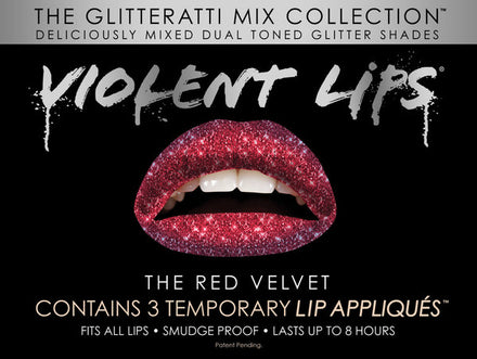 Red Velvet Glitteratti Violent Lips (3 Conjuntos Del Tatuaje Del